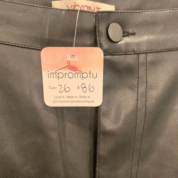 NWT Faux leather pants - Picture 8 of 8